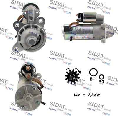 Sidat S12VS0023 - Стартер vvparts.bg