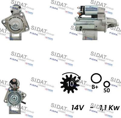 Sidat S12VS0022 - Стартер vvparts.bg