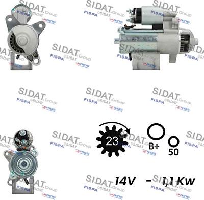 Sidat S12VS0192A2 - Стартер vvparts.bg