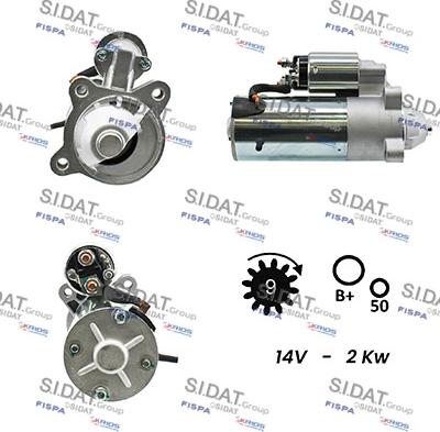 Sidat S12VS0155A2 - Стартер vvparts.bg