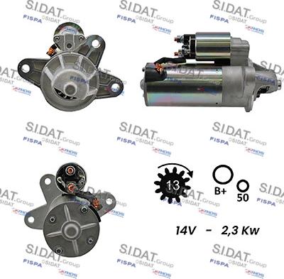 Sidat S12VS0121A2 - Стартер vvparts.bg