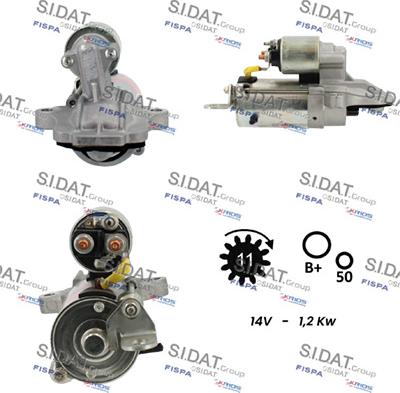 Sidat S12VS0868 - Стартер vvparts.bg