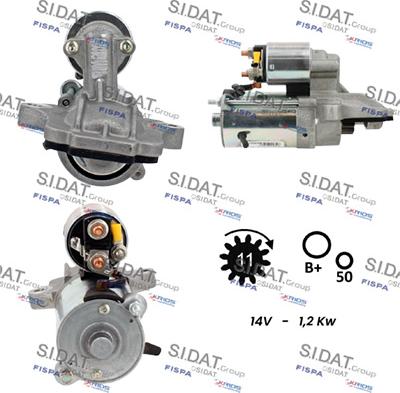 Sidat S12VS0803A2 - Стартер vvparts.bg