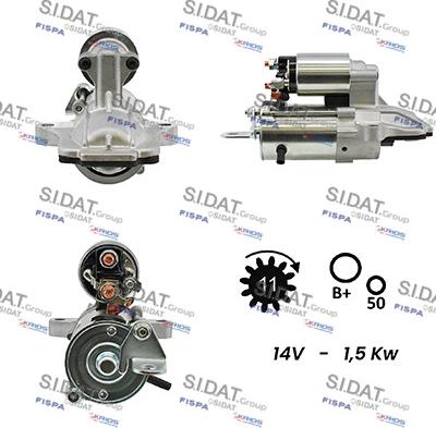 Sidat S12VS0367A2 - Стартер vvparts.bg