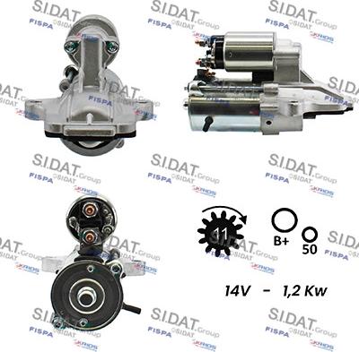 Sidat S12VS0283A2 - Стартер vvparts.bg