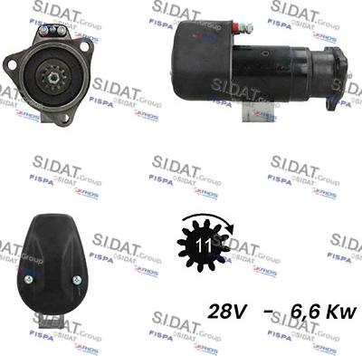 Sidat S24BH0041A2 - Стартер vvparts.bg