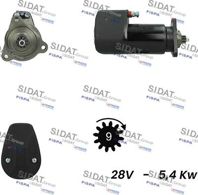 Sidat S24BH0058A2 - Стартер vvparts.bg