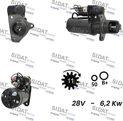 Sidat S24BH0057A2 - Стартер vvparts.bg