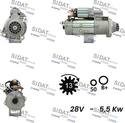 Sidat S24BH0078A2 - Стартер vvparts.bg