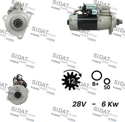 Sidat S24BH0124 - Стартер vvparts.bg