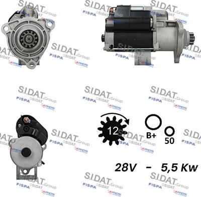 Sidat S24BH0126A2 - Стартер vvparts.bg