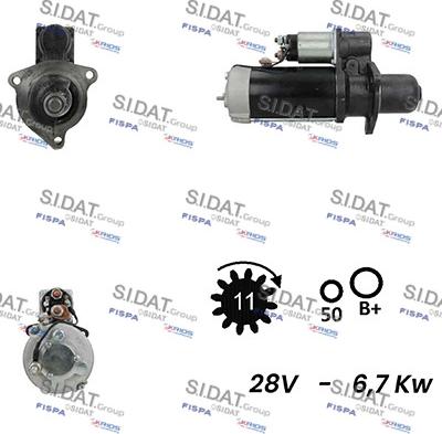 Sidat S24BH0120A2 - Стартер vvparts.bg