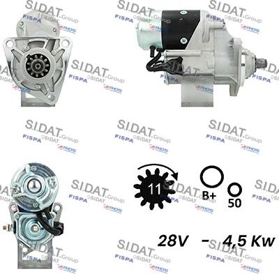 Sidat S24DE0133A2 - Стартер vvparts.bg