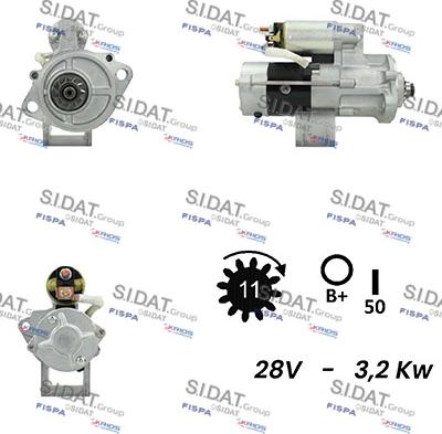 Sidat S24MH0134A2 - Стартер vvparts.bg