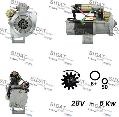 Sidat S24MH0138A2 - Стартер vvparts.bg