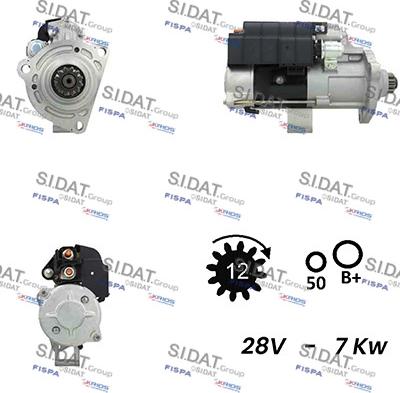 Sidat S24MH0125A2 - Стартер vvparts.bg