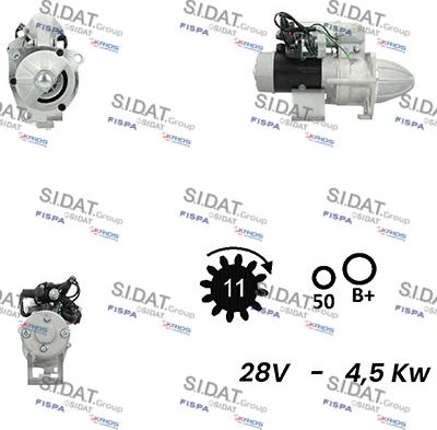 Sidat S24NK0014A2 - Стартер vvparts.bg