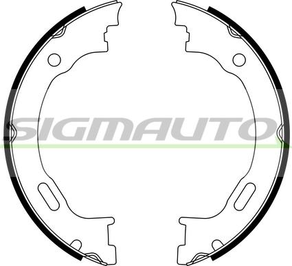 SIGMAUTO SFA310 - Комплект спирачна челюст, ръчна спирачка vvparts.bg