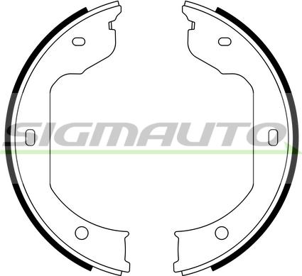SIGMAUTO SFA081 - Комплект спирачна челюст, ръчна спирачка vvparts.bg