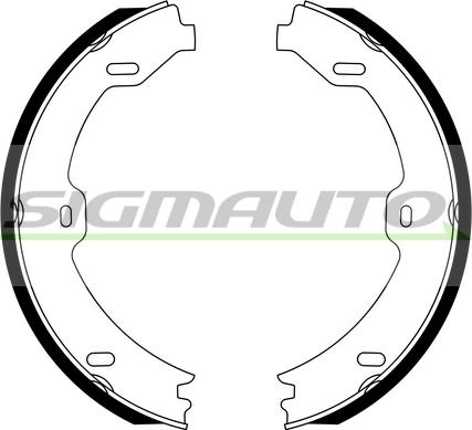 SIGMAUTO SFA312 - Комплект спирачна челюст, ръчна спирачка vvparts.bg