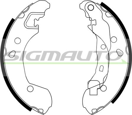 SIGMAUTO SFA862 - Комплект спирачна челюст vvparts.bg