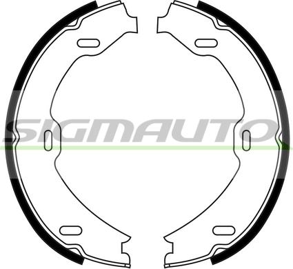 SIGMAUTO SFA311 - Комплект спирачна челюст, ръчна спирачка vvparts.bg
