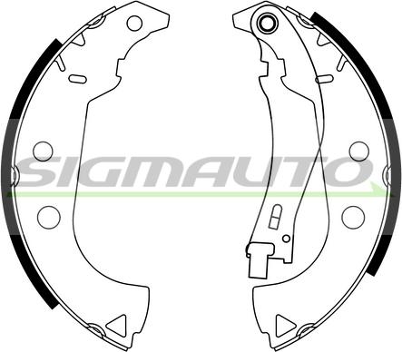 SIGMAUTO SFA164 - Комплект спирачна челюст vvparts.bg