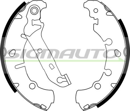 SIGMAUTO SFA243 - Комплект спирачна челюст vvparts.bg