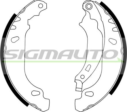 SIGMAUTO SFA408 - Комплект спирачна челюст vvparts.bg