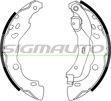 SIGMAUTO SFA409 - Комплект спирачна челюст vvparts.bg