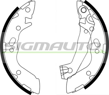 SIGMAUTO SFA737 - Комплект спирачна челюст vvparts.bg