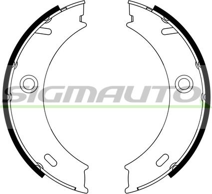 SIGMAUTO SFA307 - Комплект спирачна челюст, ръчна спирачка vvparts.bg