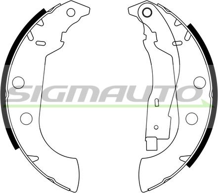 SIGMAUTO SFA107 - Комплект спирачна челюст vvparts.bg