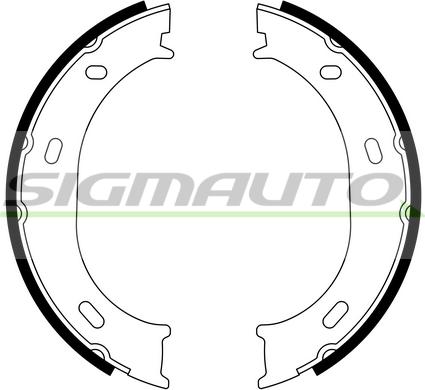 SIGMAUTO SFA306 - Комплект спирачна челюст, ръчна спирачка vvparts.bg