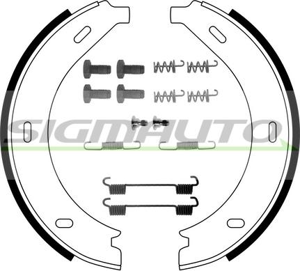 SIGMAUTO SFA305-1 - Комплект спирачна челюст, ръчна спирачка vvparts.bg