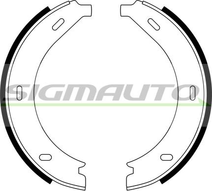 SIGMAUTO SFA305 - Комплект спирачна челюст, ръчна спирачка vvparts.bg