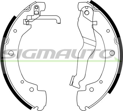 SIGMAUTO SFA557 - Комплект спирачна челюст vvparts.bg