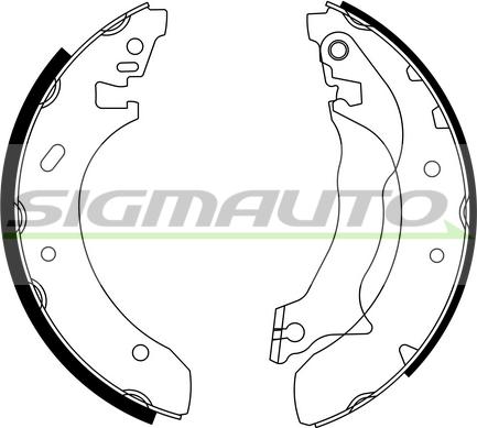 SIGMAUTO SFA228 - Комплект спирачна челюст vvparts.bg