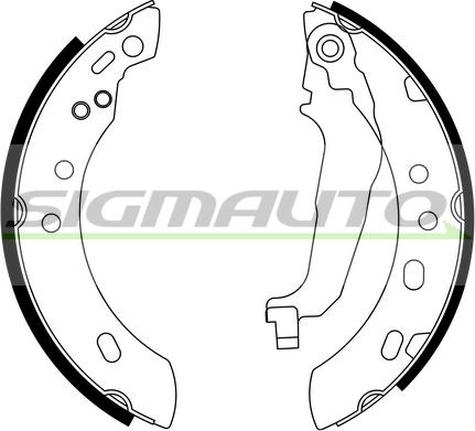 SIGMAUTO SFA856 - Комплект спирачна челюст vvparts.bg