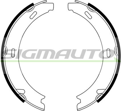 SIGMAUTO SFA303 - Комплект спирачна челюст, ръчна спирачка vvparts.bg