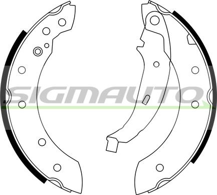 SIGMAUTO SFA425 - Комплект спирачна челюст vvparts.bg