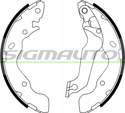 SIGMAUTO SFA741 - Комплект спирачна челюст vvparts.bg