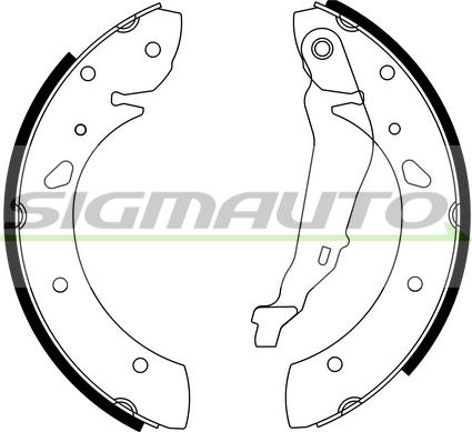 SIGMAUTO SFA950 - Комплект спирачна челюст vvparts.bg