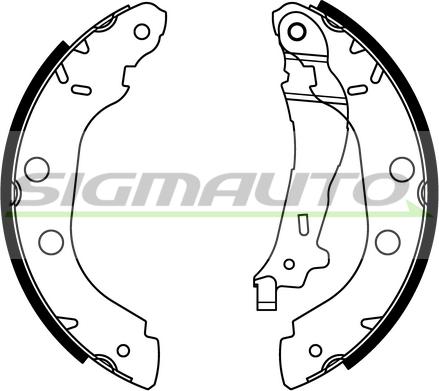 SIGMAUTO SFA407 - Комплект спирачна челюст vvparts.bg