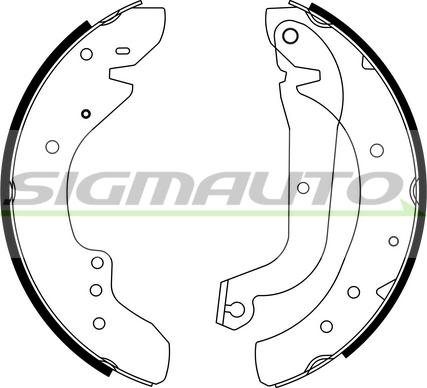 SIGMAUTO SFA179 - Комплект спирачна челюст vvparts.bg