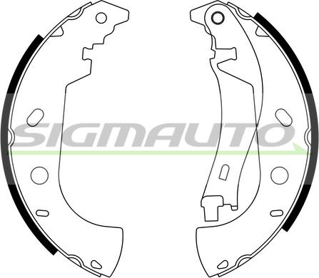 SIGMAUTO SFA181 - Комплект спирачна челюст vvparts.bg