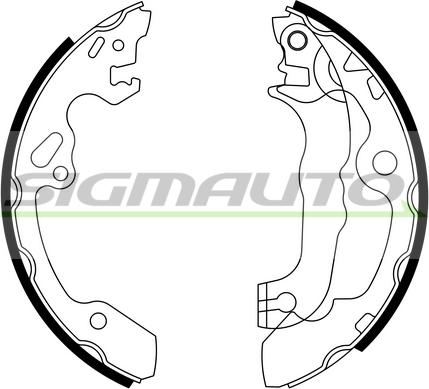 SIGMAUTO SFA238 - Комплект спирачна челюст vvparts.bg