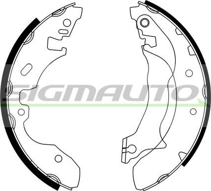 SIGMAUTO SFA237 - Комплект спирачна челюст vvparts.bg