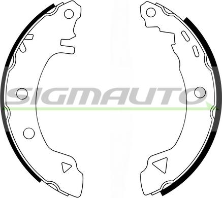 SIGMAUTO SFA418 - Комплект спирачна челюст vvparts.bg