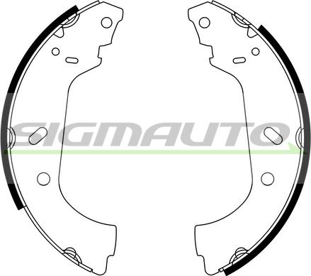 SIGMAUTO SFA177 - Комплект спирачна челюст vvparts.bg